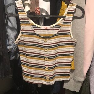 Striped cropped tank top!